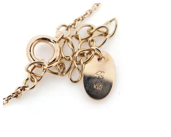 4°C K10PG Pink Gold Diamond Necklace for Women - Elegant 10K Rose Gold Pendant Jewelry Gift for Anniversary, Valentine's Day & Special Occasions