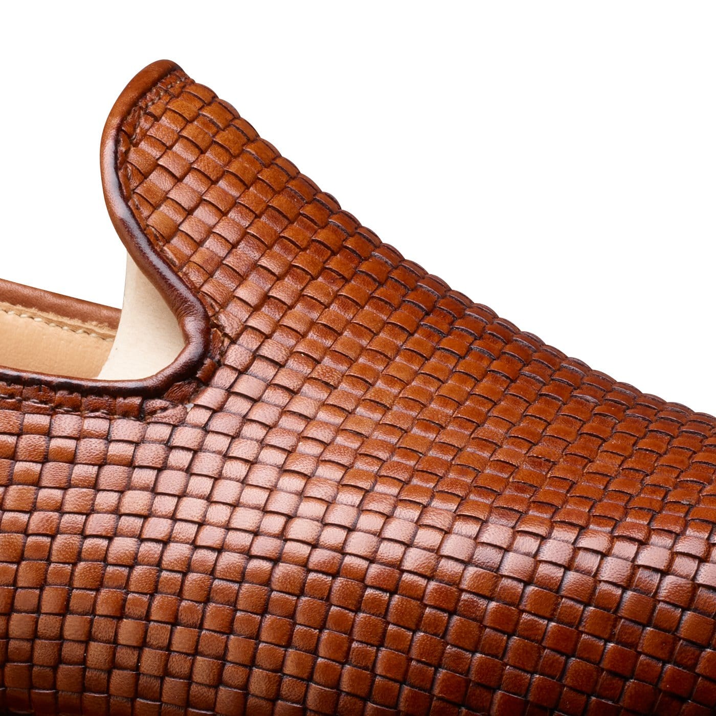 Kensington Genuine Leather Tan Woven Calfskin Handbag - Stylish & Durable Women's Purse for Work, Travel & Everyday Use