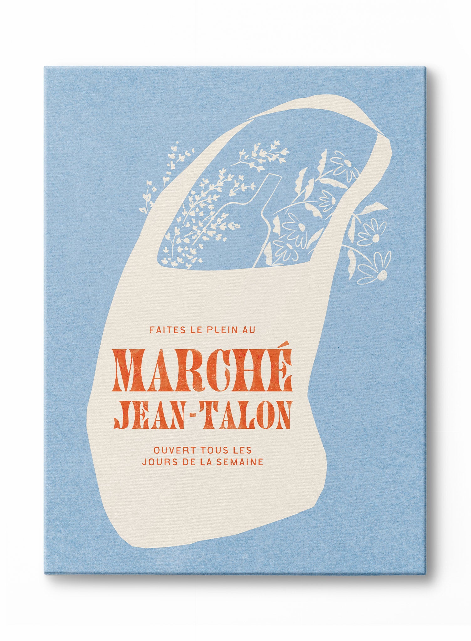 Jean Talon Market Canvas Tote Bag - Durable Eco-Friendly Shopping Bag for Farmers Market & Groceries