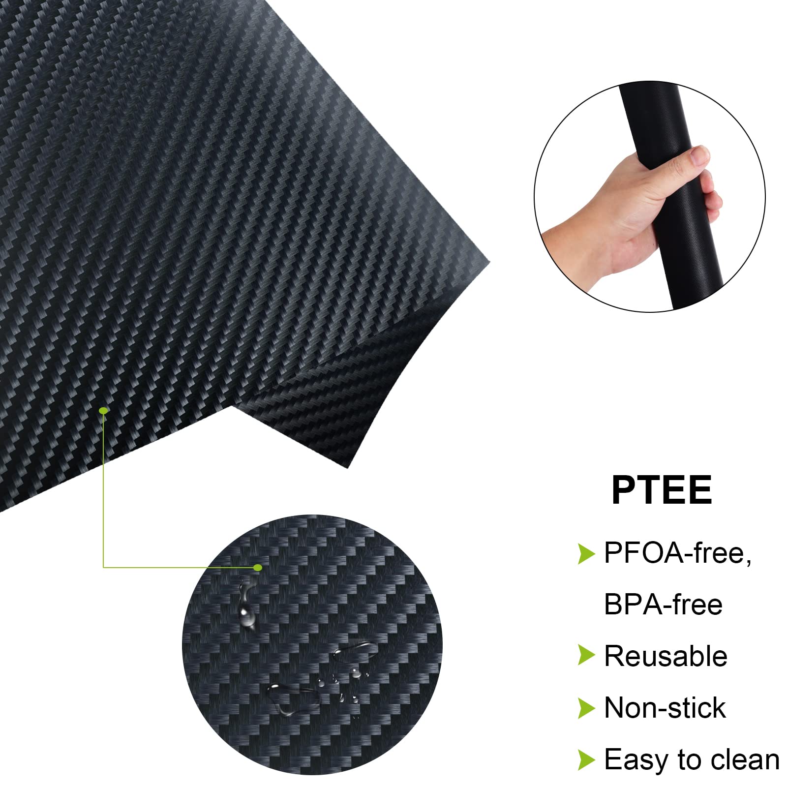 4pcs Non-Stick Air Fryer Oven Liners - Heat Resistant Baking Mats for Ninja Foodi SP101 Air Fryer Oven | Perfect for Roasting, Baking & Frying | Dishwasher Safe & Reusable