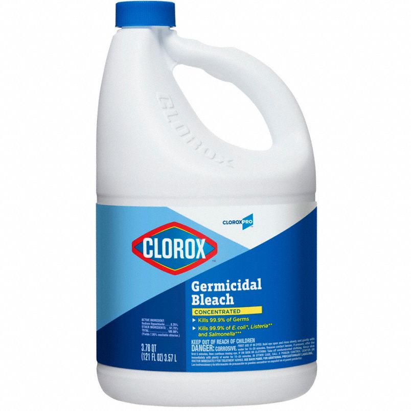 Clorox Germicidal Bleach 121oz (3-Pack) | Disinfectant Cleaner for Laundry, Household & Commercial Use | Kills 99.9% of Germs & Viruses