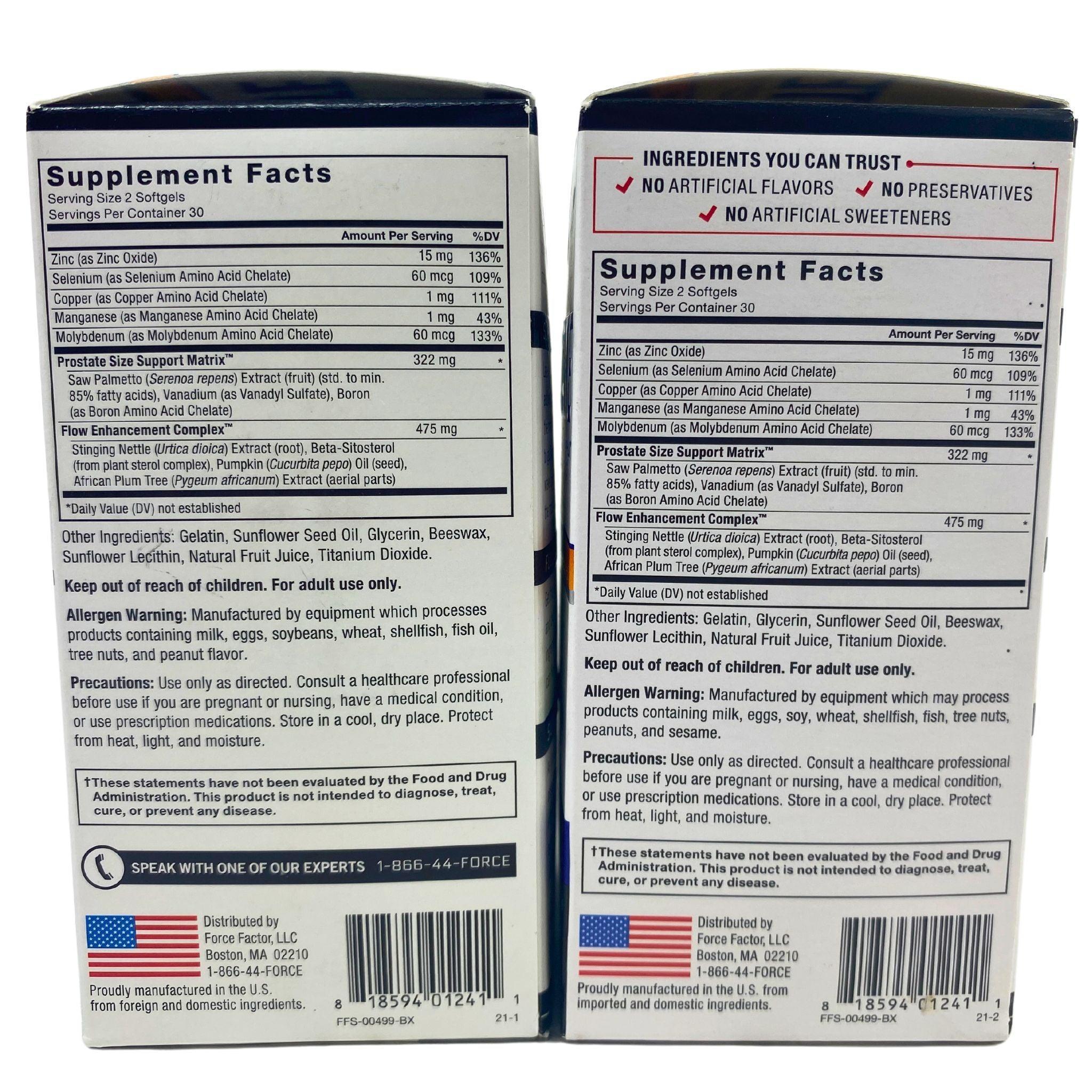 Force Factor Prostate Health Supplement - Flow Enhancement Complex for Men, 50 Capsules - Supports Urinary Function & Vitality - Ideal for Daily Wellness Routine