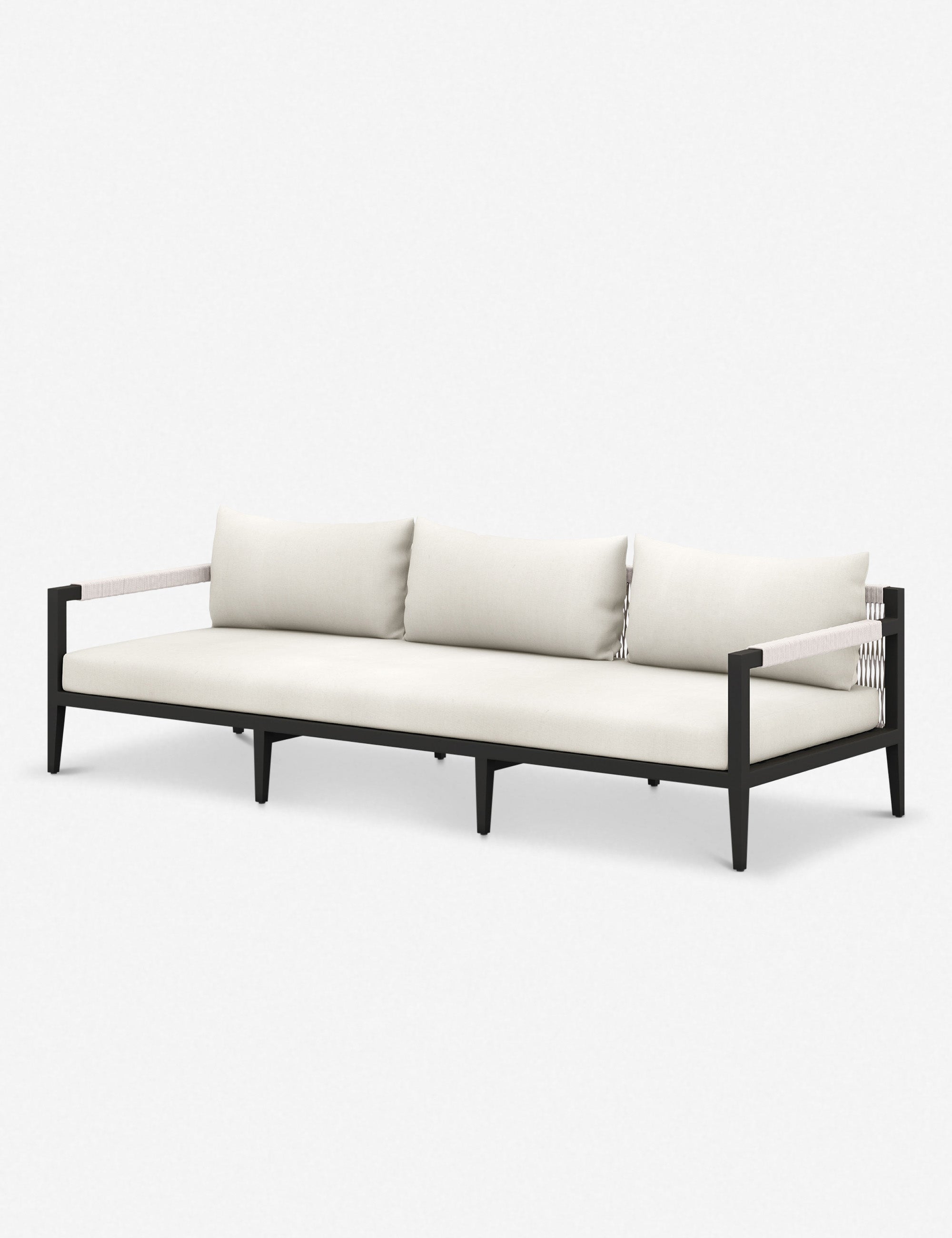 Cadenza Indoor Outdoor Metal Sofa - Durable Patio Furniture for Garden, Balcony, and Poolside Relaxation