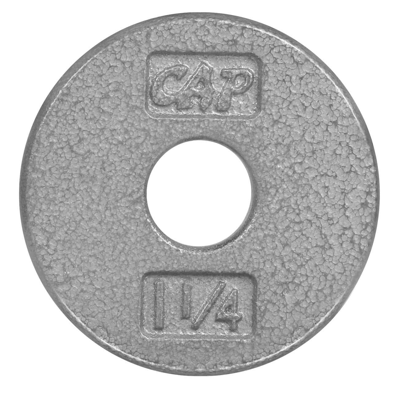 CAPHAUS Grey Standard Solid Cast Iron Weight Plates 1-inch Center Hole for Standard Barbell & Dumbbell Handles - Sizes 1.25LB to 50LB (1.25/2.5/5/7.5/10/12.5/25/50LB) - Perfect for Home Gym, Strength Training & Weightlifting Workouts