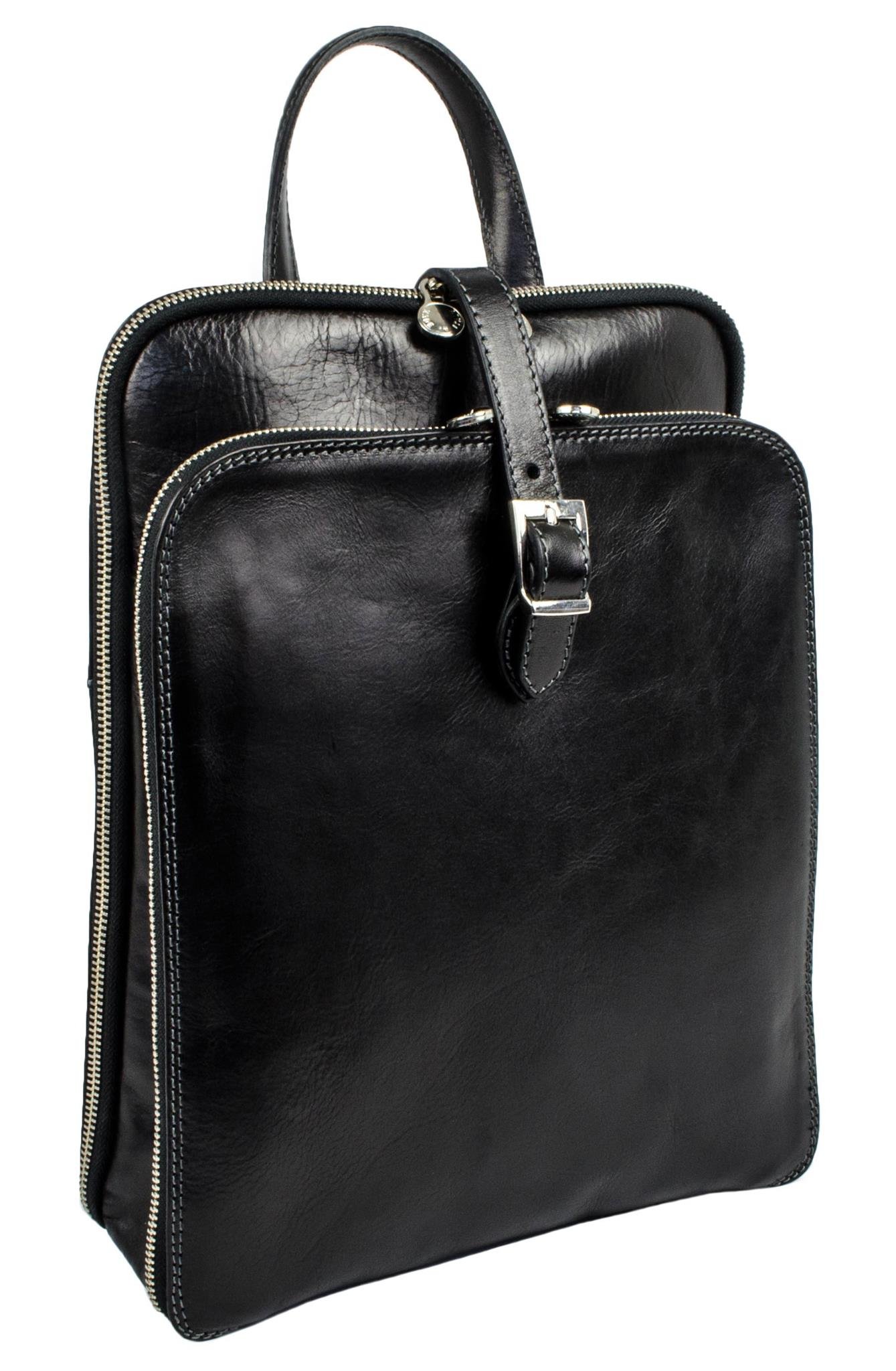 Durable Leather Backpack with Shoulder Strap - Handmade Convertible Laptop Bag for 12 Inch Notebooks, Perfect for Work, Travel & School Daypack Rucksack