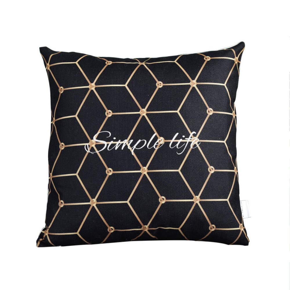 Comfortable Cotton Linen Sofa Pillow Cushion - 45x45cm Lumbar Support for Living Room, Bed, Car - Breathable Backrest Pillow for Home & Office Use
