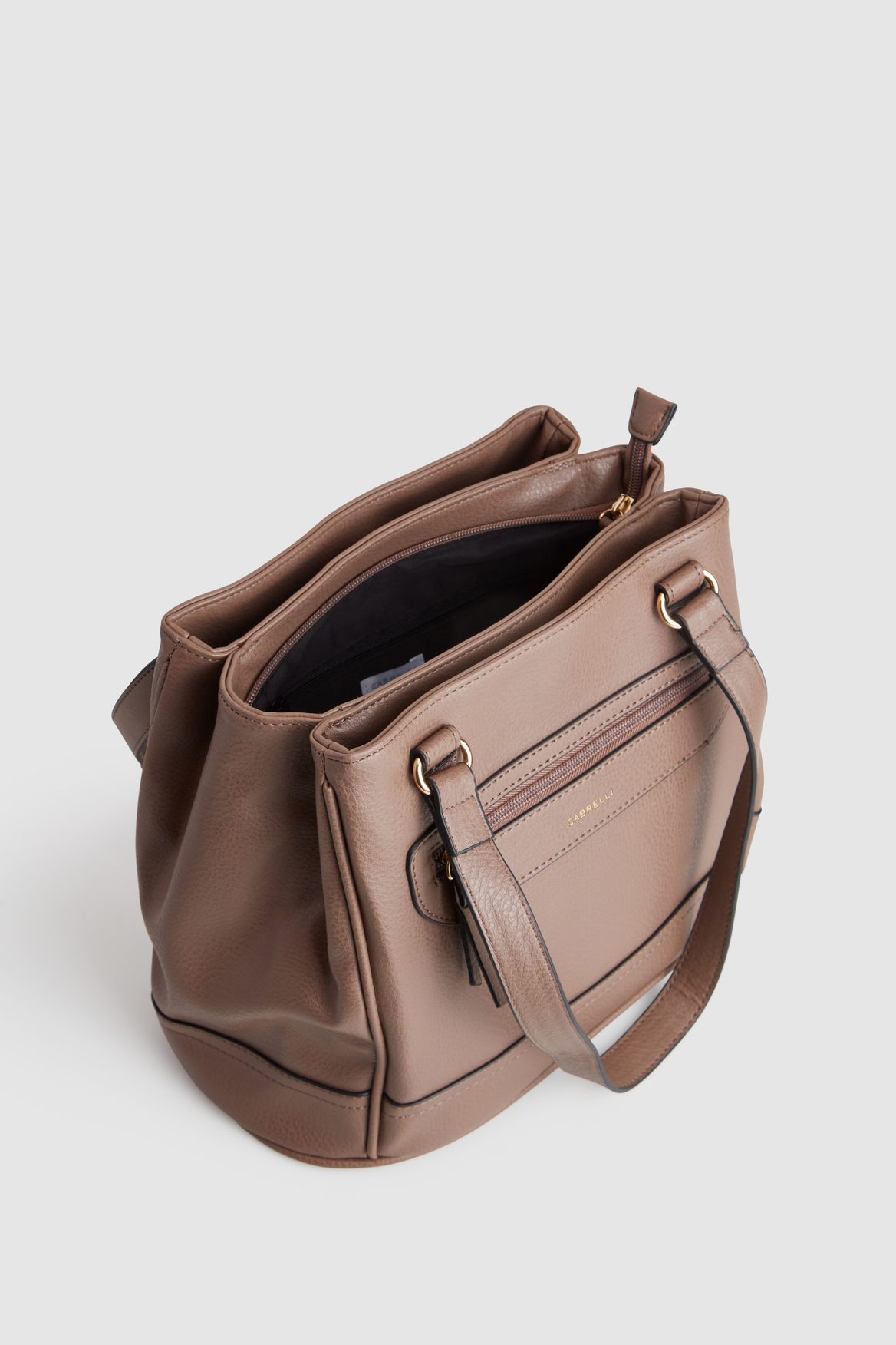 Stylish Zip Pocket Panel Tote Bag for Women - Durable Canvas Shopping Bag with Secure Zipper Compartment - Perfect for Work, Travel & Daily Essentials