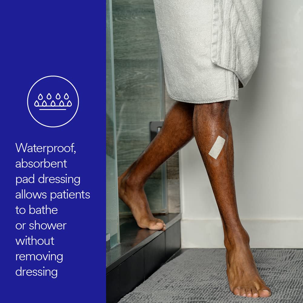 3M Tegaderm + Pad Film Dressing with Non-Adherent Pad - Waterproof Wound Care for Post-Surgery, Burns & Cuts - Ideal for First Aid Kits & Medical Supplies