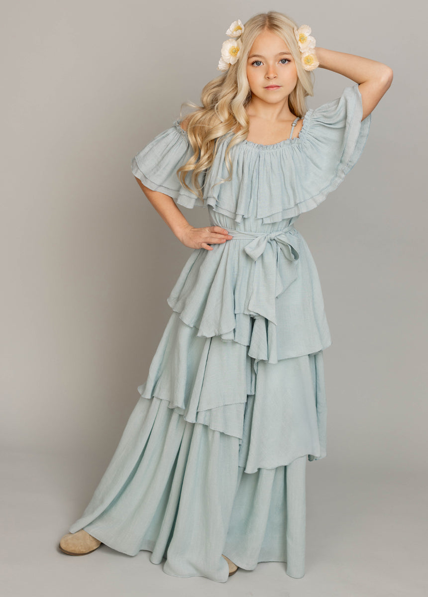 Litta Women's Pale Blue Dress - Elegant Casual & Party Wear for Summer Outings