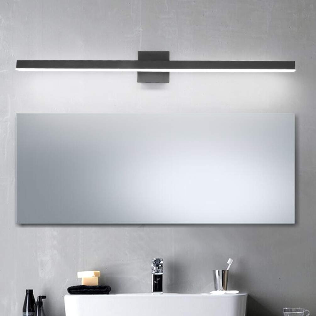 Aipsun 40 Inch Modern Black LED Bathroom Vanity Light Fixture - White Light for Bathroom Mirror, Makeup Area & Dressing Room - Energy Efficient Wall Sconce Lighting