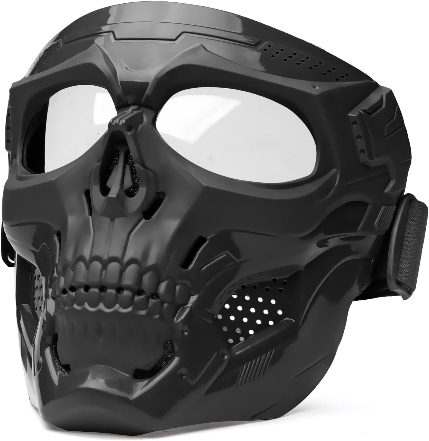 Bvawtrs Tactical Airsoft Mask & Helmet Set - Full Face Protection with Detachable Goggles, Paintball PJ Fast Helmet with NVG Mount & Side Rails - Perfect for Airsoft Battles, Paintball Games & Military Simulation Training