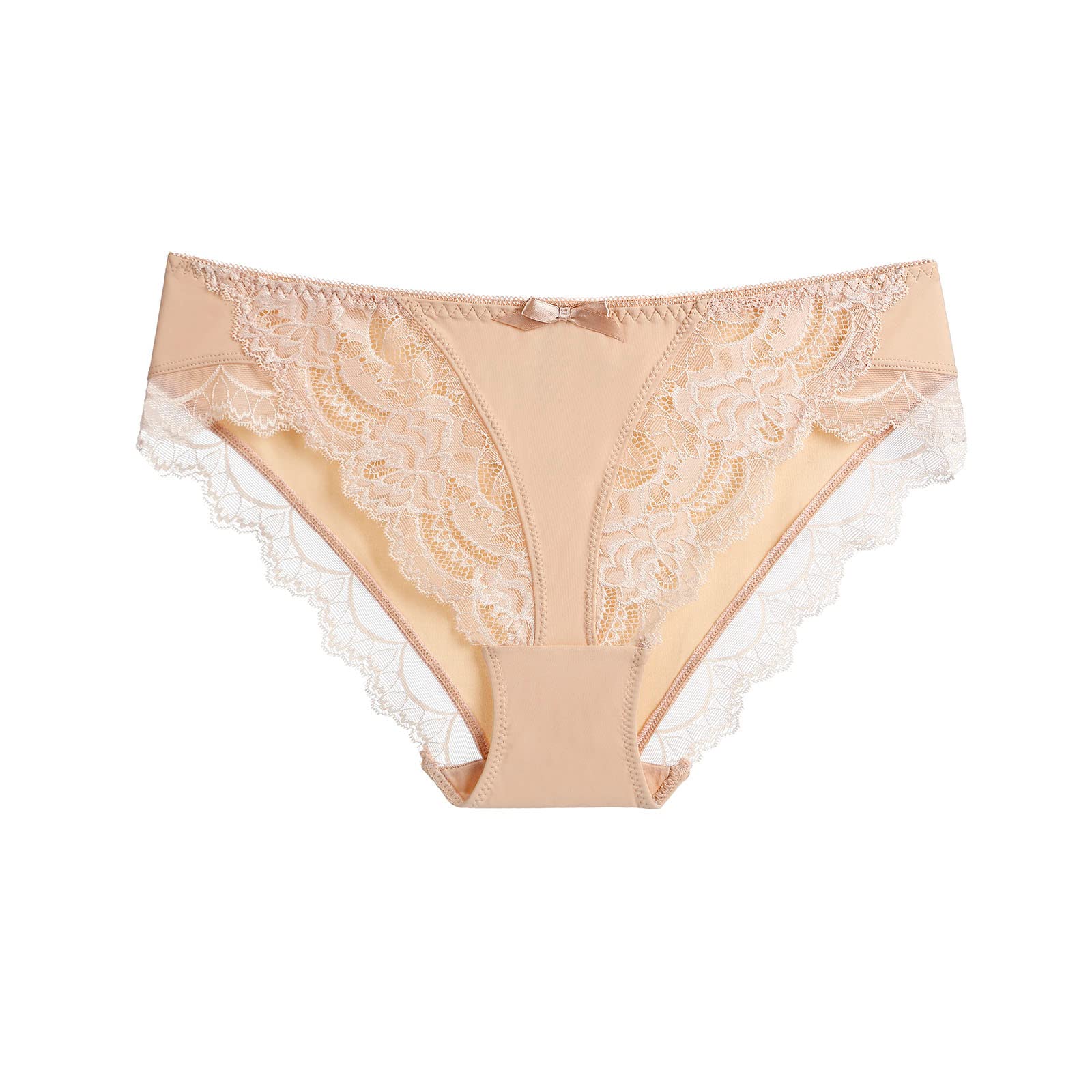 Seamless Thongs for Women - Soft Cotton Bikini Underwear with Lace Trim, Comfortable Workout & Everyday Wear, Sexy Hipster Panty for Yoga, Gym, Sleep & Lounge