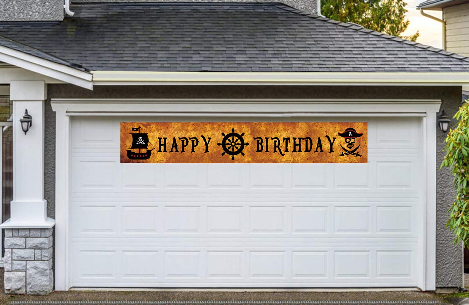 Pirate Birthday Banner - Large Party Decor for Indoor & Outdoor Use
