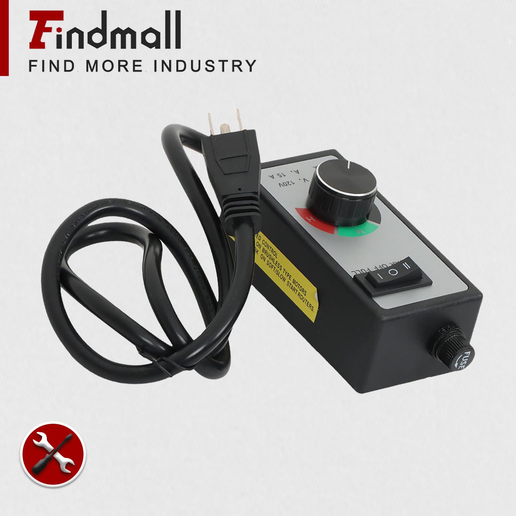 Findmall Replacement Router Fan Variable Speed Controller - 120V AC Electric Motor Rheostat for Smooth Speed Adjustment - Perfect for DIY Projects, Woodworking, and Home Workshops