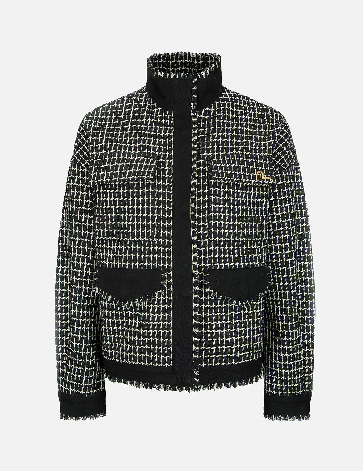 Stylish Metallic Wool Tweed Jacket for Women - Elegant Winter Coat with Vintage Look - Perfect for Office, Party & Holiday Outfits