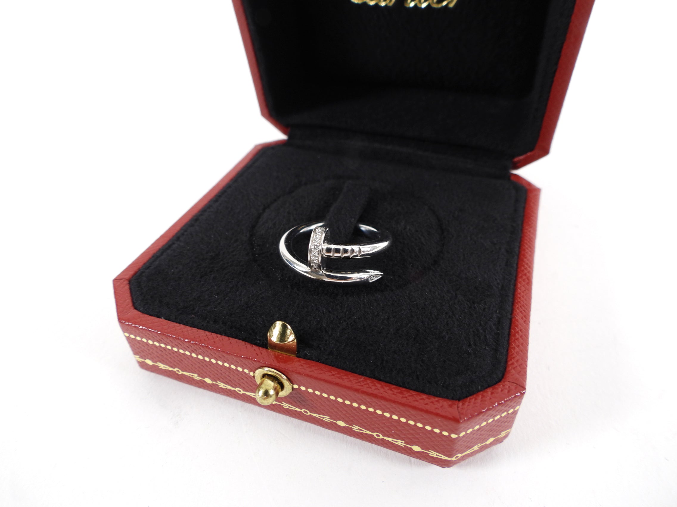 Cartier Juste un Clou 18k White Gold Diamond Ring - Size 5.25 (US 50) - Luxury Jewelry for Women, Perfect for Weddings, Anniversaries & Special Occasions