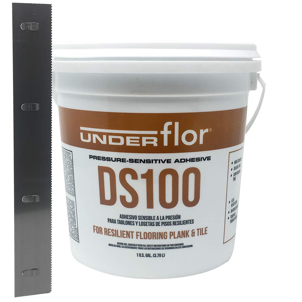 Congoleum DS100 Underfloor Pressure-Sensitive Adhesive 1 Gallon - Premium Glue for Vinyl Plank & Tile Flooring Installation - Perfect for Home Renovation & DIY Projects