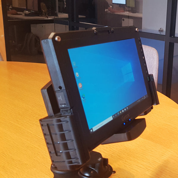Getac UX10 Rugged Tablet with Extended Battery Cradle - No Charger Included | Durable for Outdoor Work, Construction Sites & Field Operations
