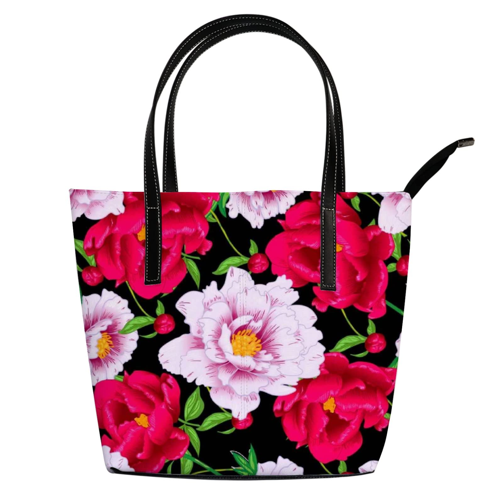 Leather Tote Bag for Women with Zipper - Work & Travel Essentials