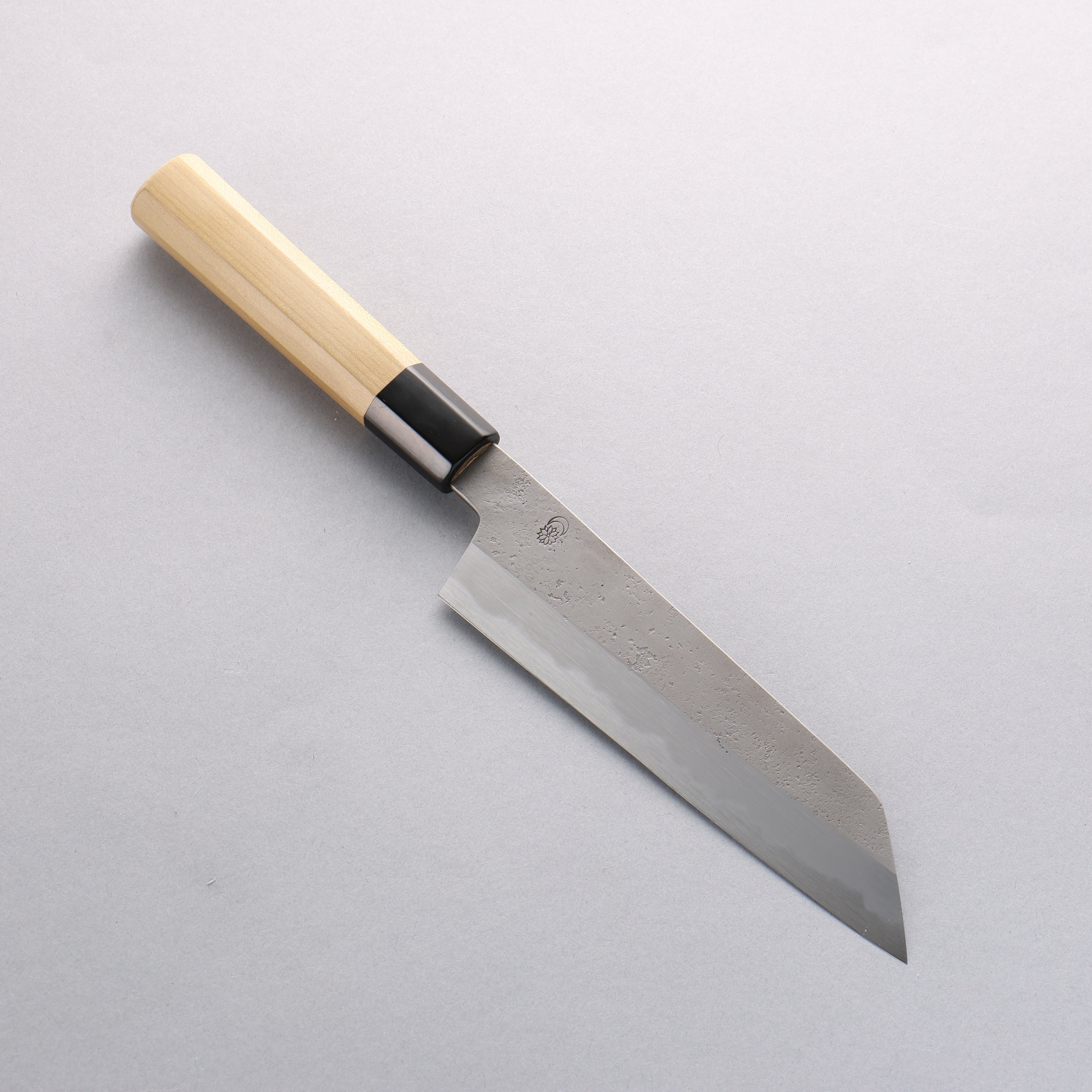 Premium Kikuzuki White Steel No.2 Nashiji Kiritsuke Santoku Knife 180mm with Magnolia Handle - Japanese Chef Knife for Slicing, Dicing & Precision Cutting - Perfect for Home Cooks & Professional Chefs