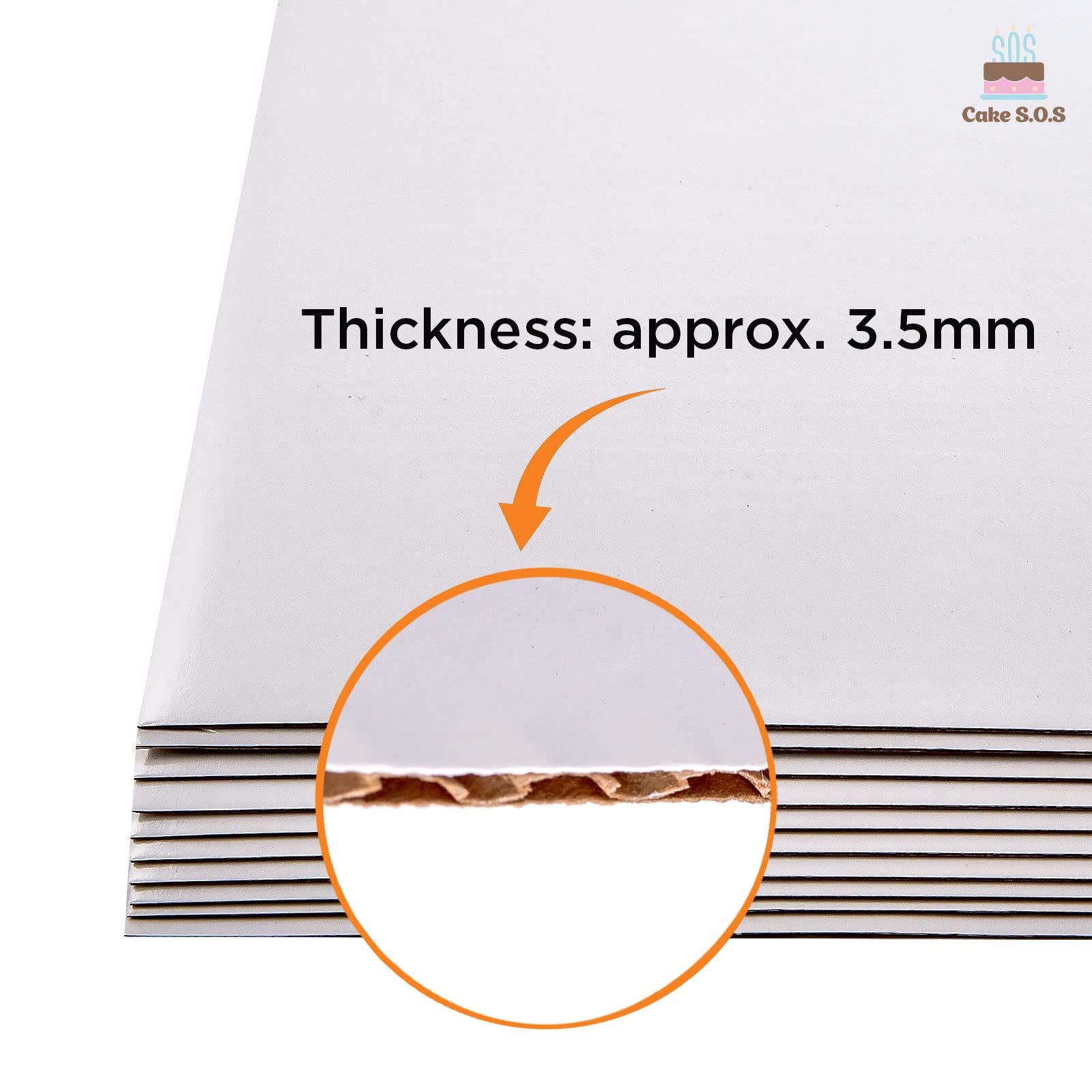 8 Inch White Square Coated Cake Board - Waxed Greaseproof Disposable Cardboard Cake Circle Base (25 Pack) for Birthday, Wedding & Dessert Display