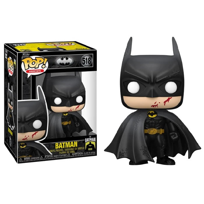 Batman 1989 35th Anniversary Pop! Vinyl Figure - Bloody Version [518] | Collectible DC Comics Superhero Toy for Display & Gifts