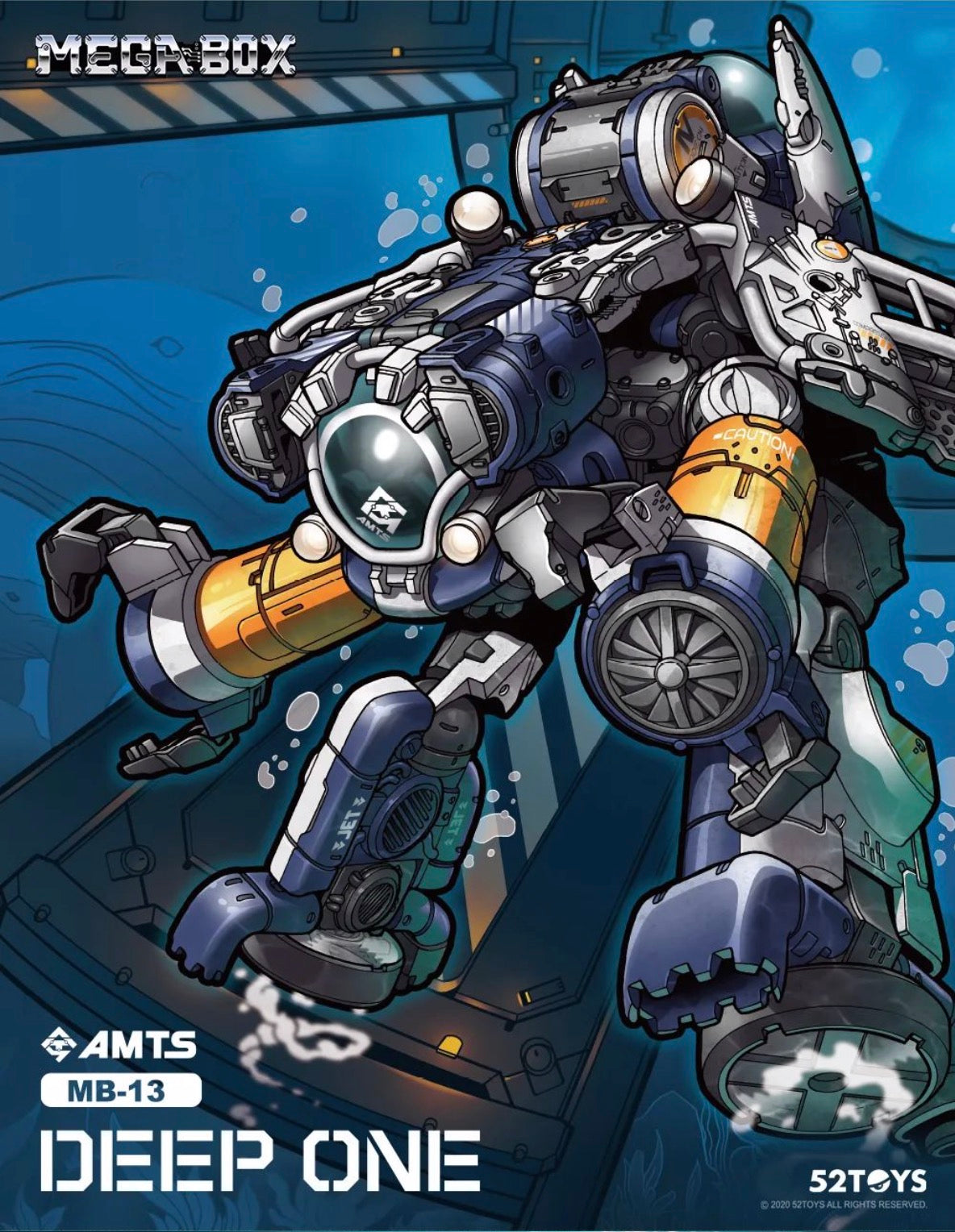 52Toys MegaBOX MB 13 Deep One Transforming Action Figure - Collectible Robot Toy for Adults & Kids - Perfect for Display, Play, and Anime Enthusiasts