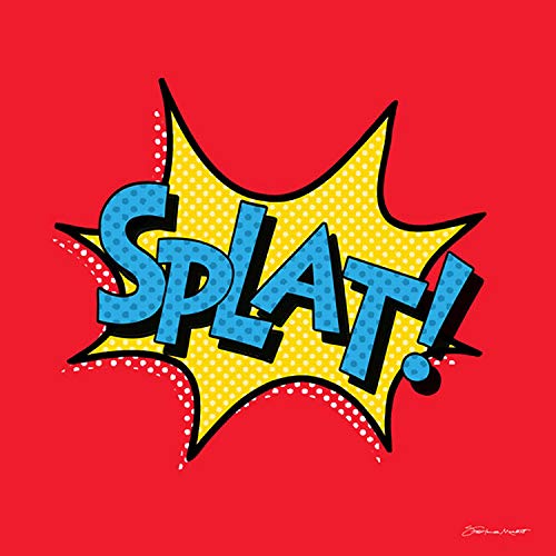 Superhero Action Words - Set of 4 Motivational 8x8 Poster Prints by Stephanie Marrott | Perfect for Kids' Rooms, Classrooms & Superhero Themed Decor