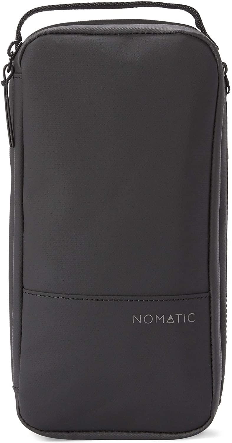 NOMATIC Travel Toiletry Bag - Small V2 (Black) - Compact & Water-Resistant Wash Bag for Toiletries & Makeup - Perfect for Air Travel, Camping, and Gym Essentials