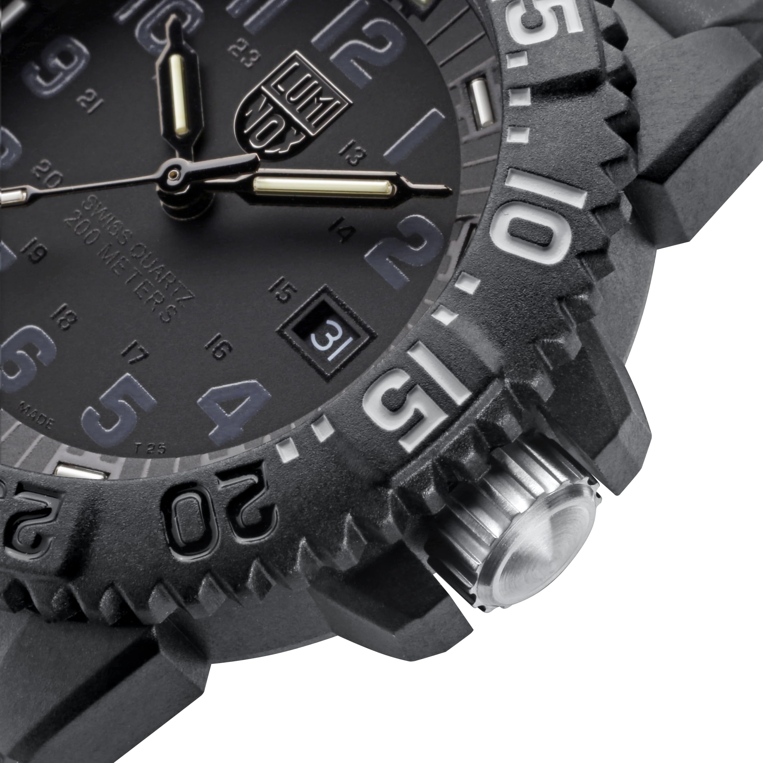 Luminox Navy Seal Men's Watch 44mm - Swiss Made Military Dive Watch with Date Function - 200m Water Resistant - Durable Tactical Timepiece for Outdoor, Scuba Diving & Adventure Enthusiasts