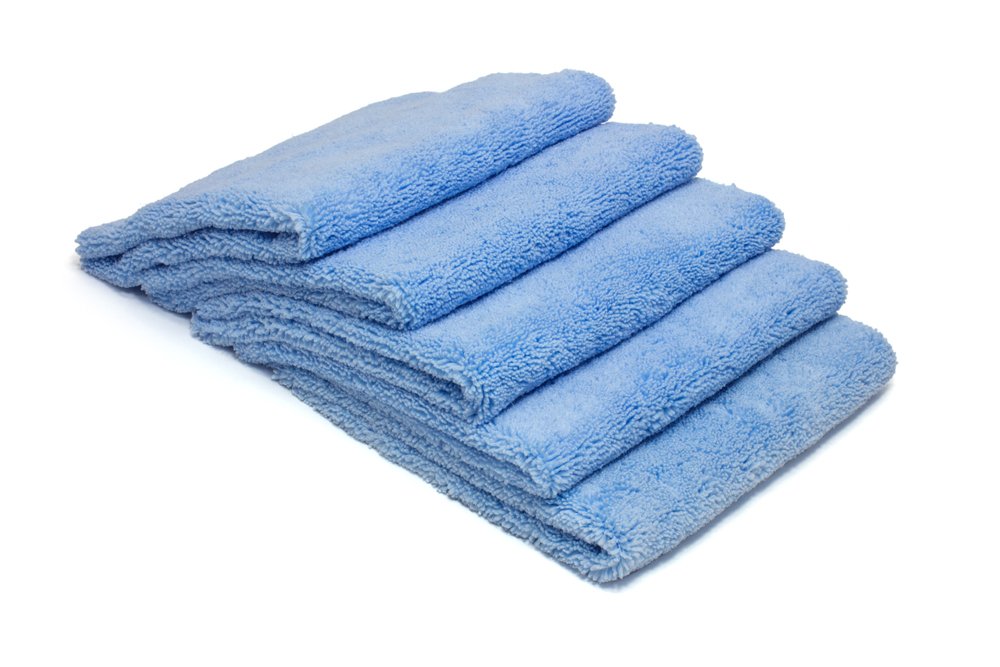 Autofiber Zeroedge Detailing Towel (5-Pack) - Premium Edgeless Microfiber Cloths for Car Polishing, Buffing, Window Cleaning & Waterless Wash | Streak-Free for Glass, Paint & Detailing | Blue | Perfect for Auto Detailing, Home Cleaning & Quick Wipes