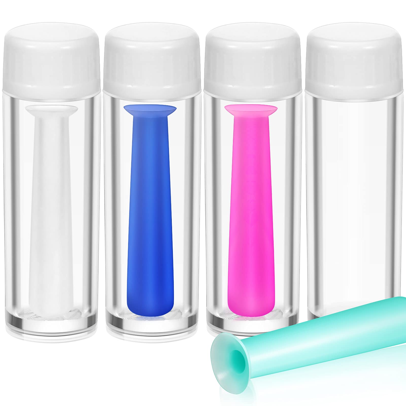 Frienda 4-Piece Silicone Contact Lens Inserter & Remover Set - Soft & Hard Lenses for Daily/Monthly Use - Portable Travel Lens Suction Holder - Perfect for Meetings, Outdoor Activities & Exercise