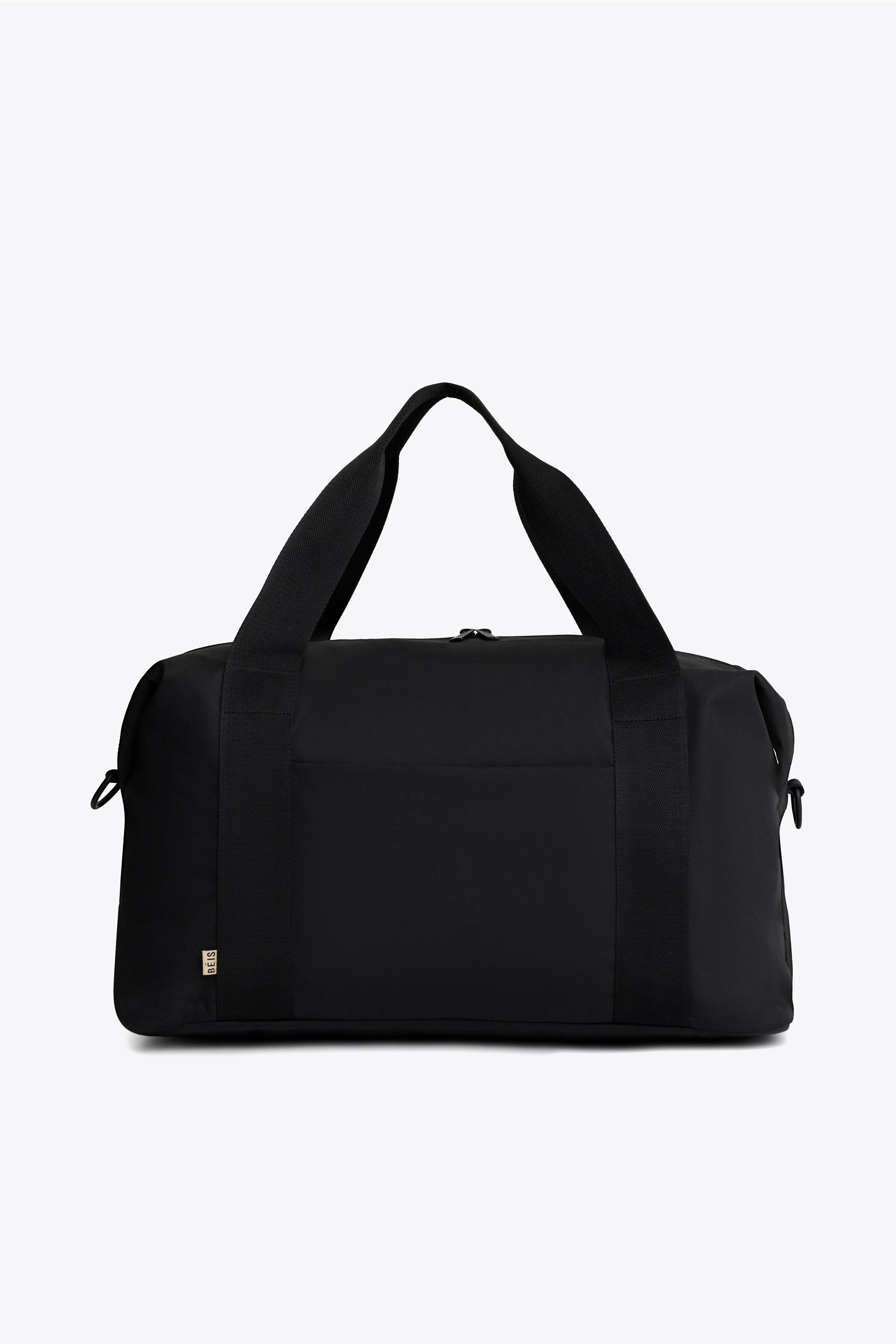 The BÉIS Black Duffle Bag - Stylish & Spacious Travel Duffel for Gym, Weekend Trips & Carry-On Luggage