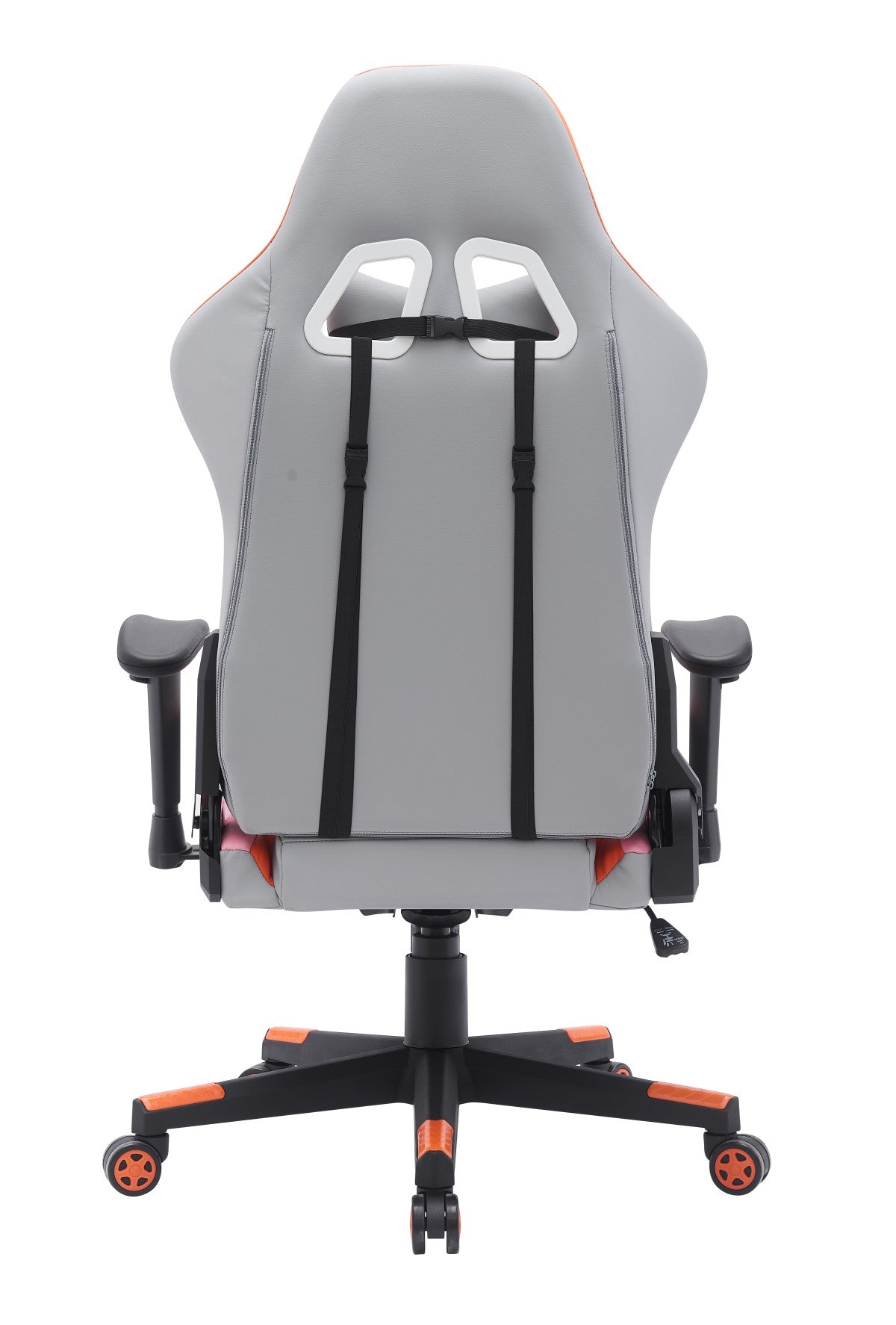 Premium Ergonomic Gaming Chair with Adjustable Lumbar Support - Grey & Orange Racing Style for PC/Console Gamers - Perfect for Esports, Streaming & Home Office Setup