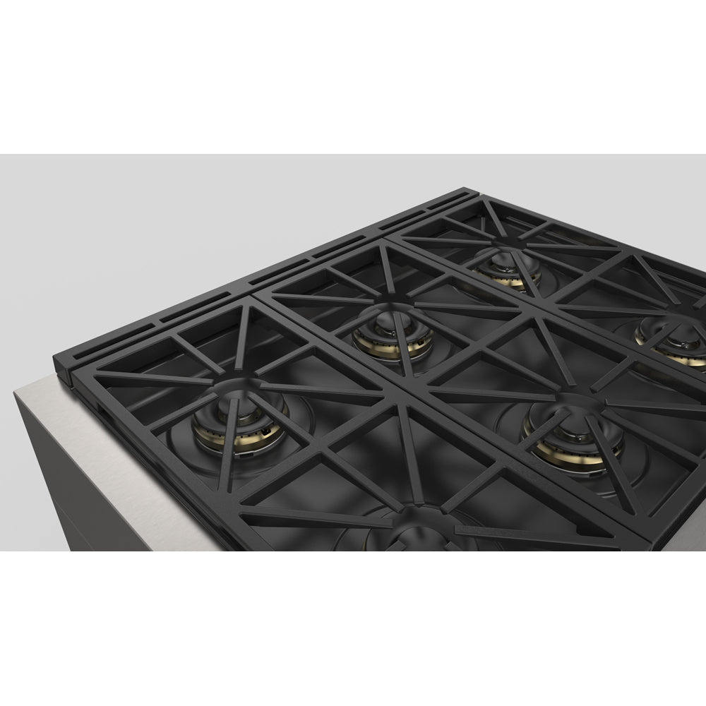 Fulgor Milano 36-inch 600 Series Dual Fuel Range with 6 Burners - Stainless Steel Professional Gas Stove (Model F6PDF366S1) | Perfect for Home Chefs & Gourmet Cooking
