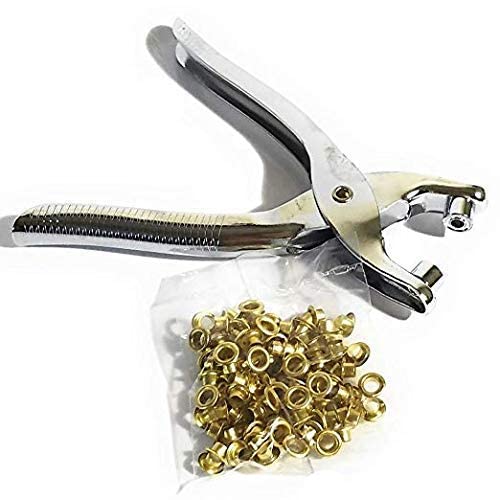 VENEKETY Grommet Setting Tool Kit - Heavy Duty Steel Hole Punch & Eyelet Setter for Leather, Canvas, Fabric - Perfect for DIY Clothing, Shoes, Belts, Bags & Craft Projects - Ideal for Home Tailoring, Leatherworking & Fashion Accessories Making