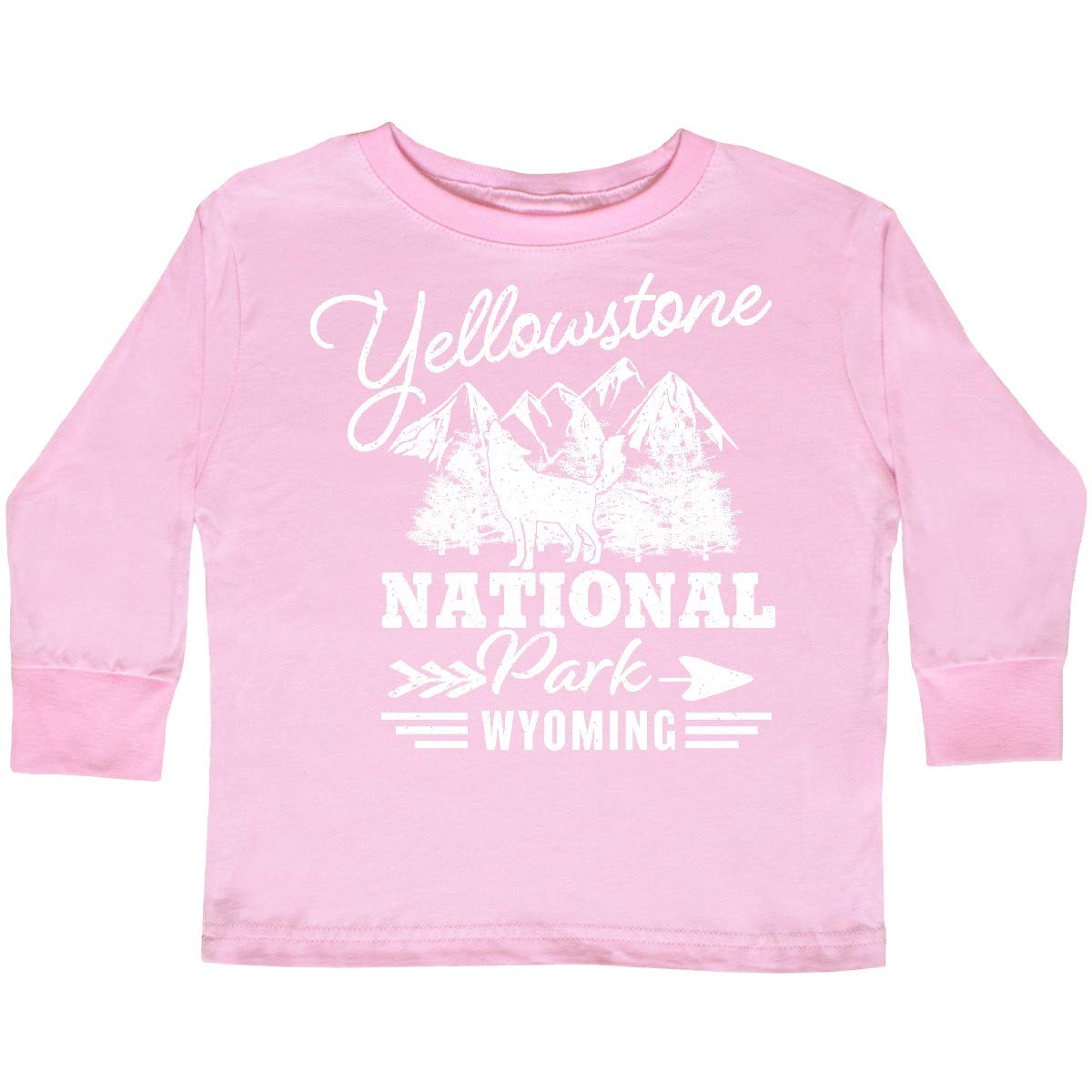Inktastic Wyoming Yellowstone National Park Toddler Long Sleeve T-Shirt - Cute Graphic Tee for Boys & Girls - Perfect for Outdoor Adventures & Family Vacations