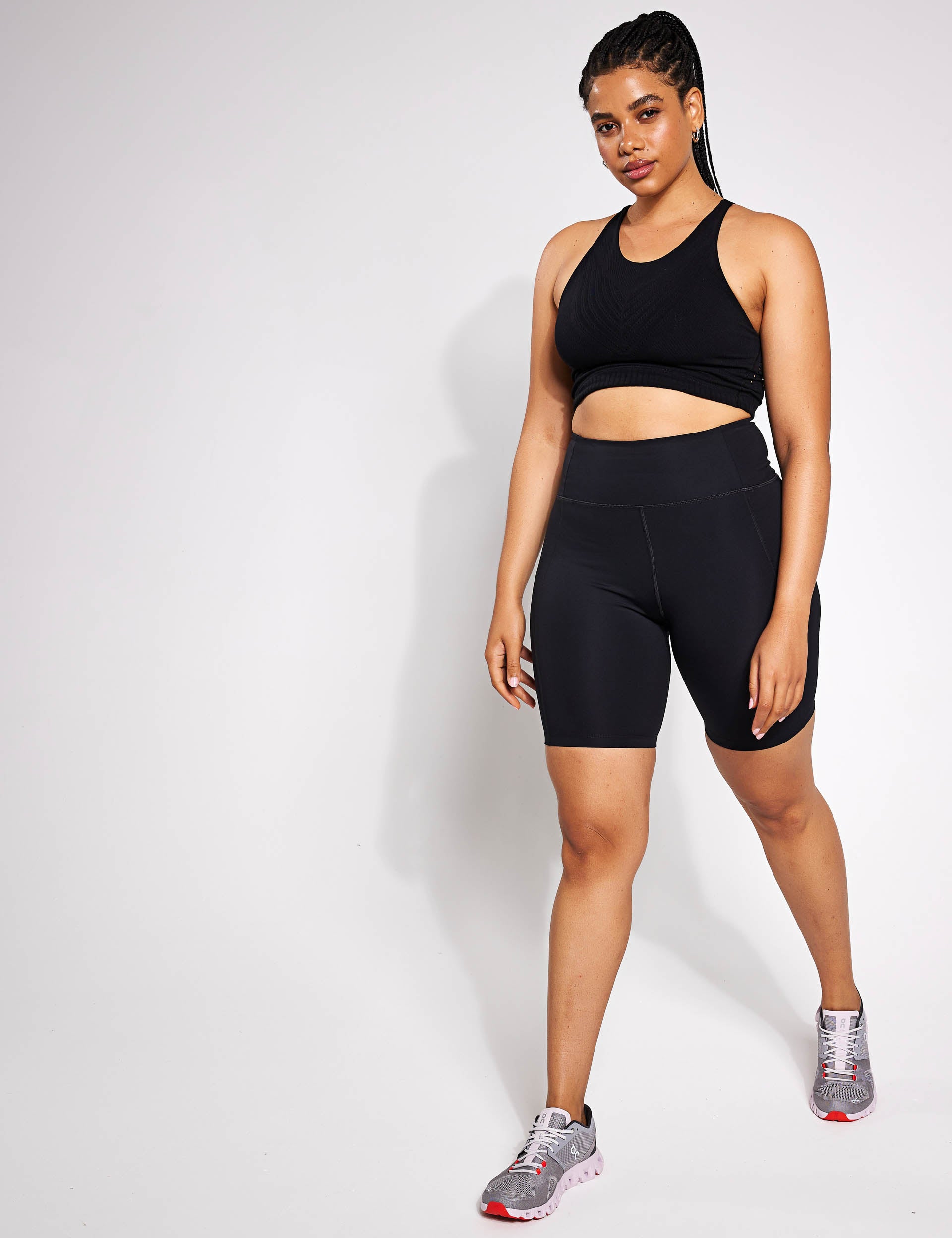 High Waisted Bike Shorts for Women - Black Compression Workout Shorts - Perfect for Cycling, Running & Yoga
