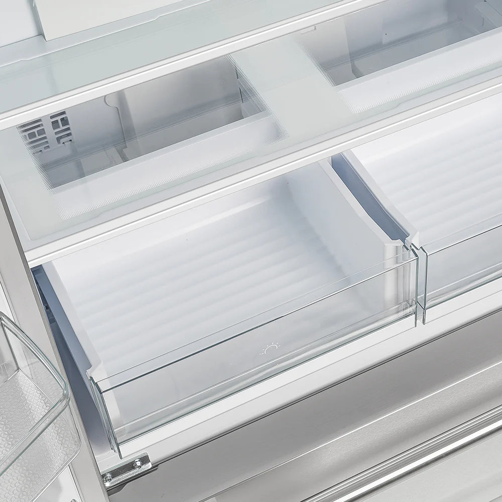 Forno Moena 36 Inch French Door Counter Depth Refrigerator FFRBI1820 40SG - Energy Efficient Stainless Steel Smart Fridge for Modern Kitchens & Open Floor Plans