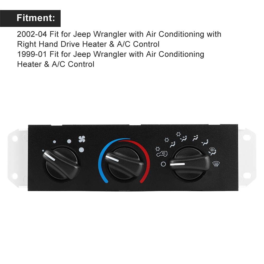Auto Car A/C Heater Control Panel - HVAC Climate Temperature Control with Blower Motor Switch HS-373 55037473AB | Perfect for Vehicle AC System Repair & Climate Control Replacement