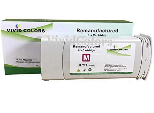 Vivid Colors Remanufactured HP 771 Magenta Ink Cartridge (BY617A) - Compatible with HP Designjet Z6600 Printer - Perfect for High-Quality Photo Printing & Large Format Graphics