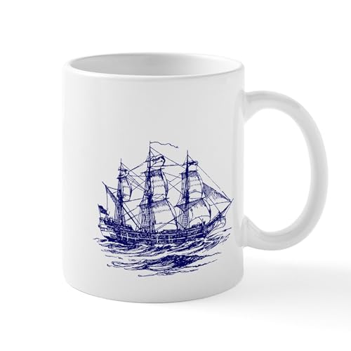White - Vintage Clipper Ship Mug