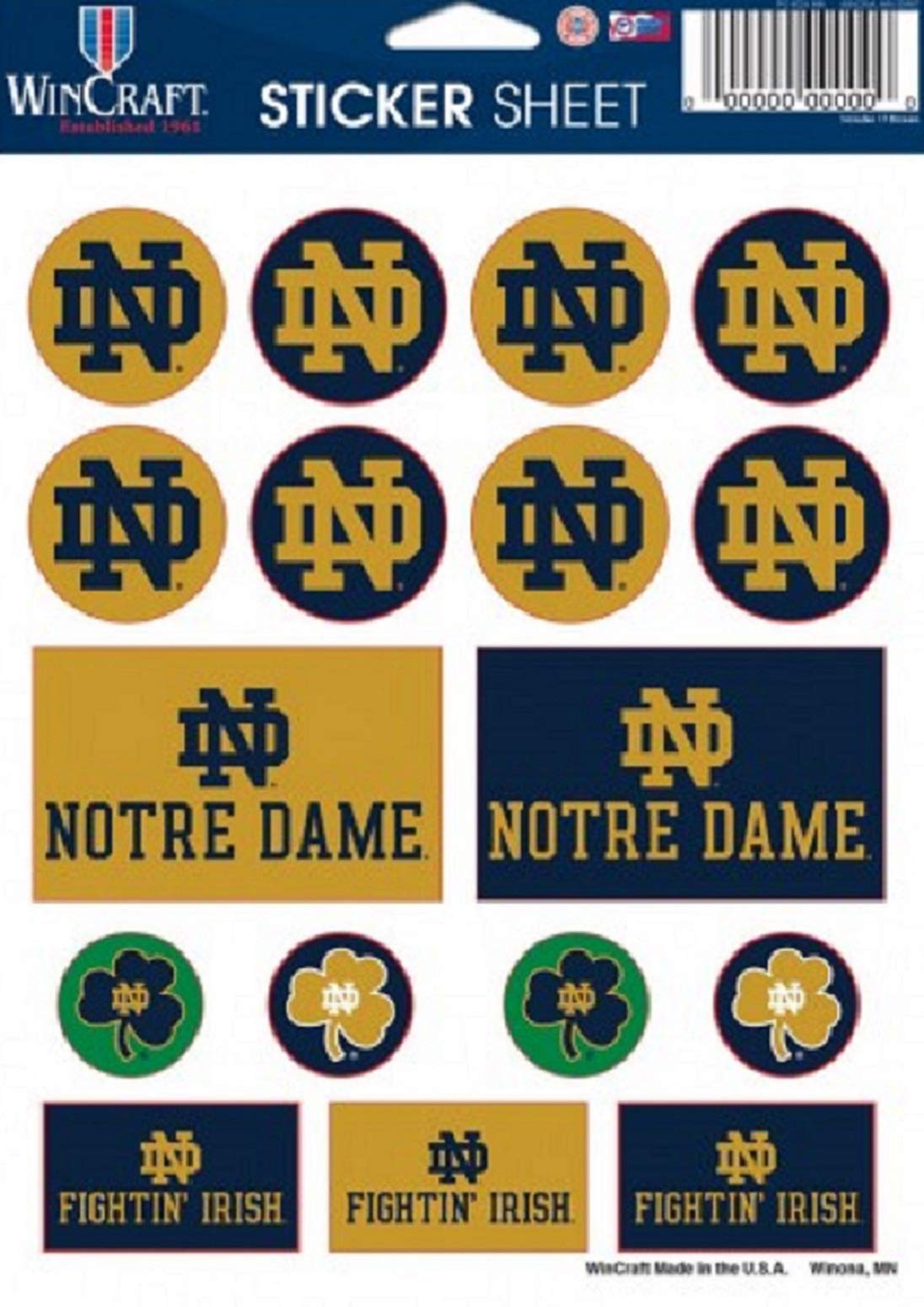 Wincraft NCAA Vinyl Sticker Sheet - Officially Licensed College Team Decals for Laptops, Water Bottles & School Supplies | Perfect for Game Day, Dorm Decor & Fan Gifts