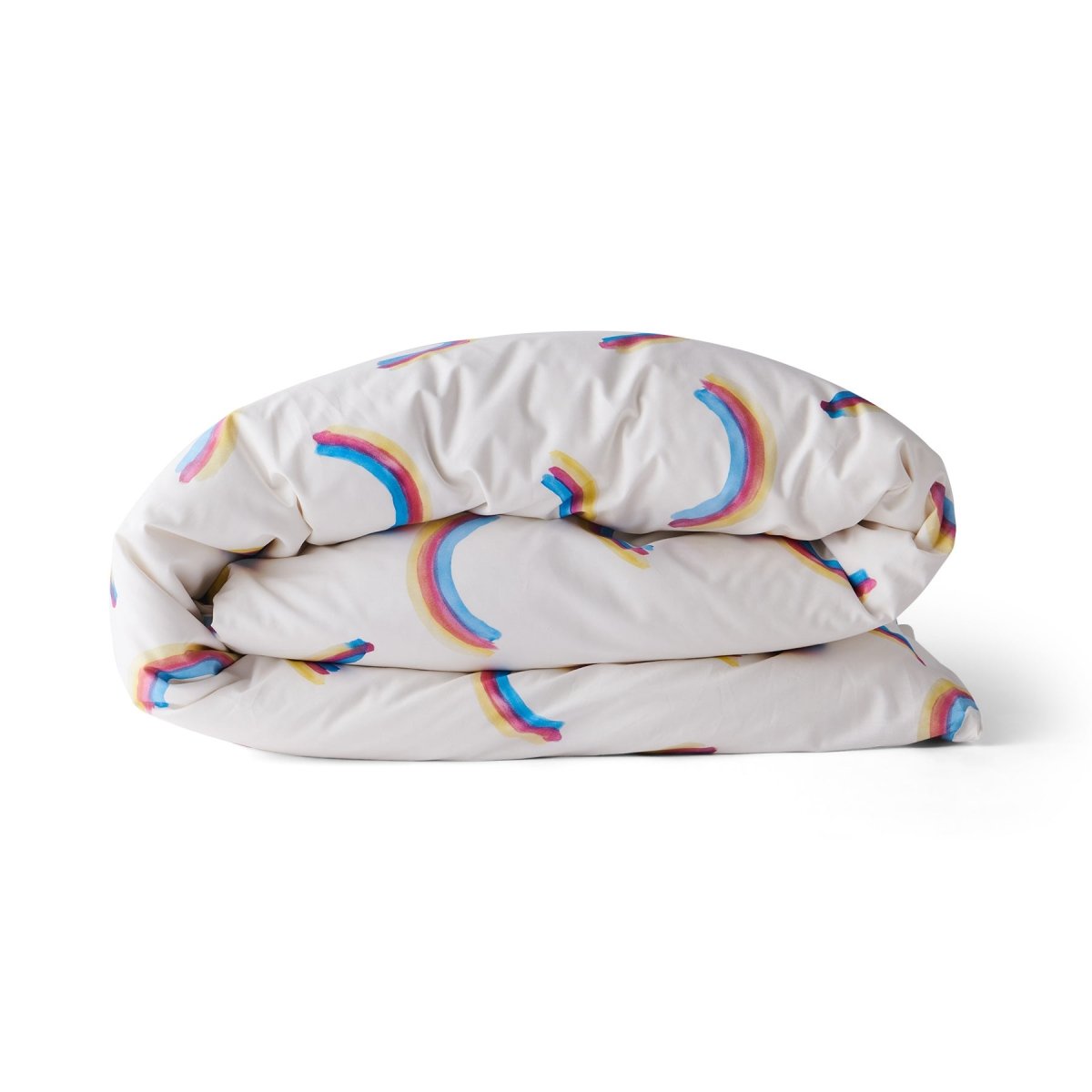 Rainbow Love Organic Cotton Quilt Cover Set - Soft & Hypoallergenic Bedding for Kids & Adults - Perfect for Cozy Bedrooms, Guest Rooms & Dorm Decor