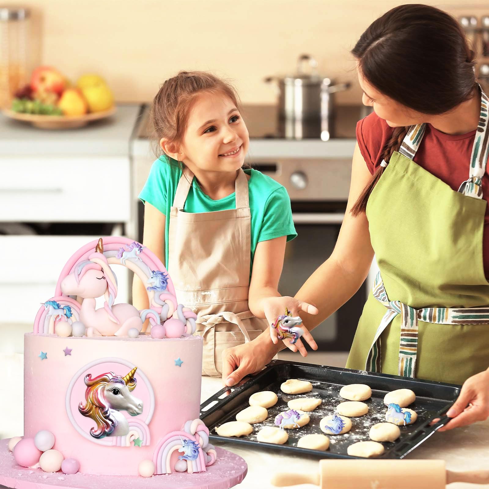 Unicorn & Horse Silicone Fondant Molds Set - Food Grade Chocolate, Resin, Cake Decorating Tools for Cupcake Toppers, Candy & Gumpaste - Perfect for Birthday Parties, Baby Showers & DIY Crafts