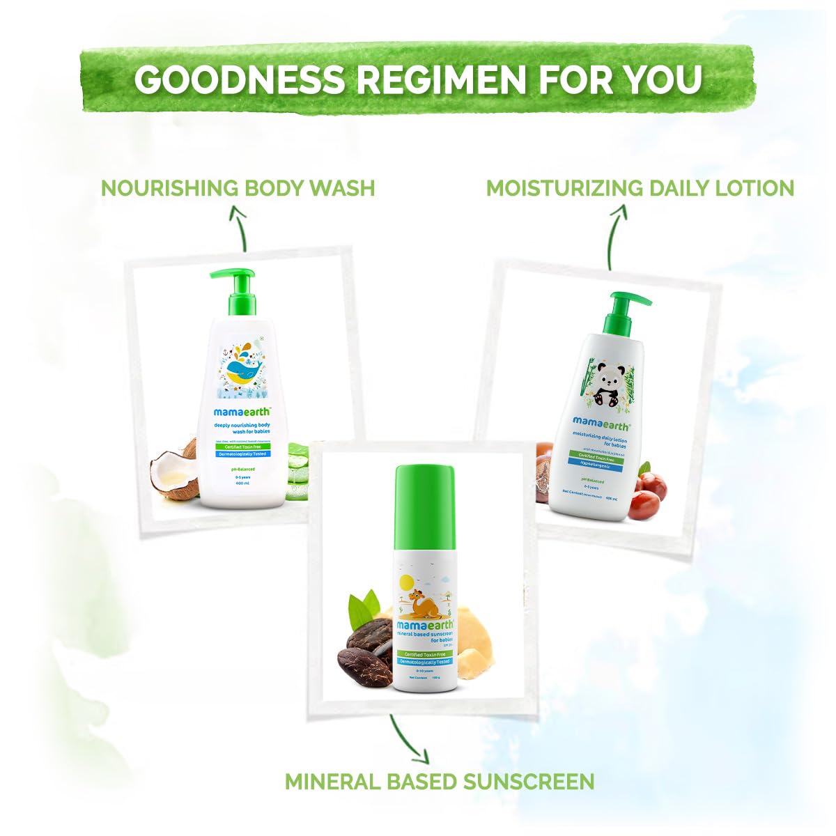 Mamaearth Deeply Nourishing Baby Body Wash - 400ml | Coconut Oil, Orange Essential Oil & Aloe Vera Extract | Tear-Free, Gentle Cleanser for Newborns & Infants | Perfect for Daily Bath & Sensitive Skin Care