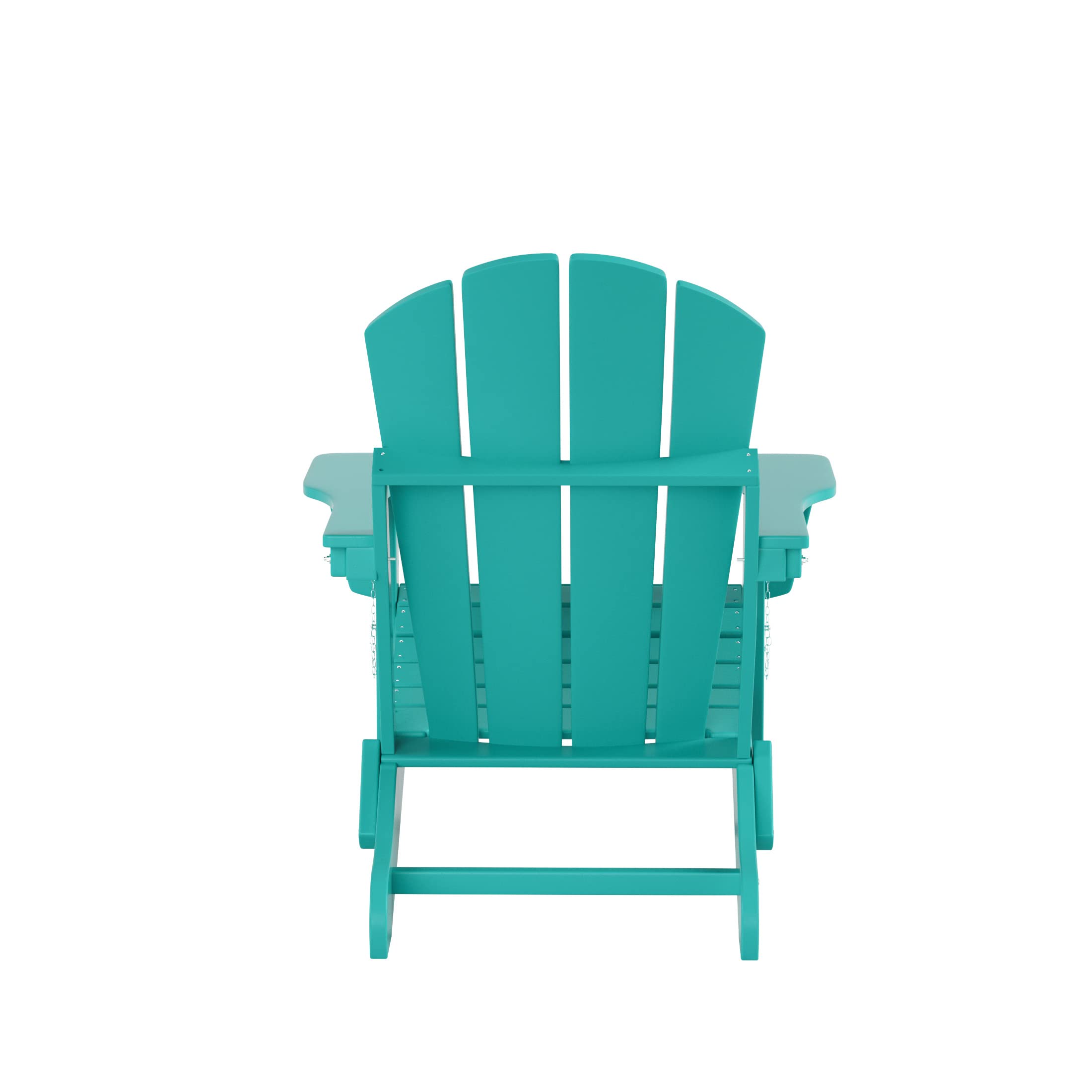 Premium HDPE Adirondack Chair & Table Set - 4-Piece Outdoor Furniture for Patio, Balcony, Garden - UV & Weather Resistant Poly Furniture in Turquoise - Perfect for Relaxing, Entertaining & Outdoor Dining