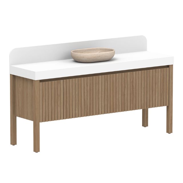 ADP Harper Floor Standing Vanity with Legs and Durasein Countertop - Modern Bathroom Vanity with Storage for Home Decor | Perfect for Master Bath, Guest Bath & Powder Room