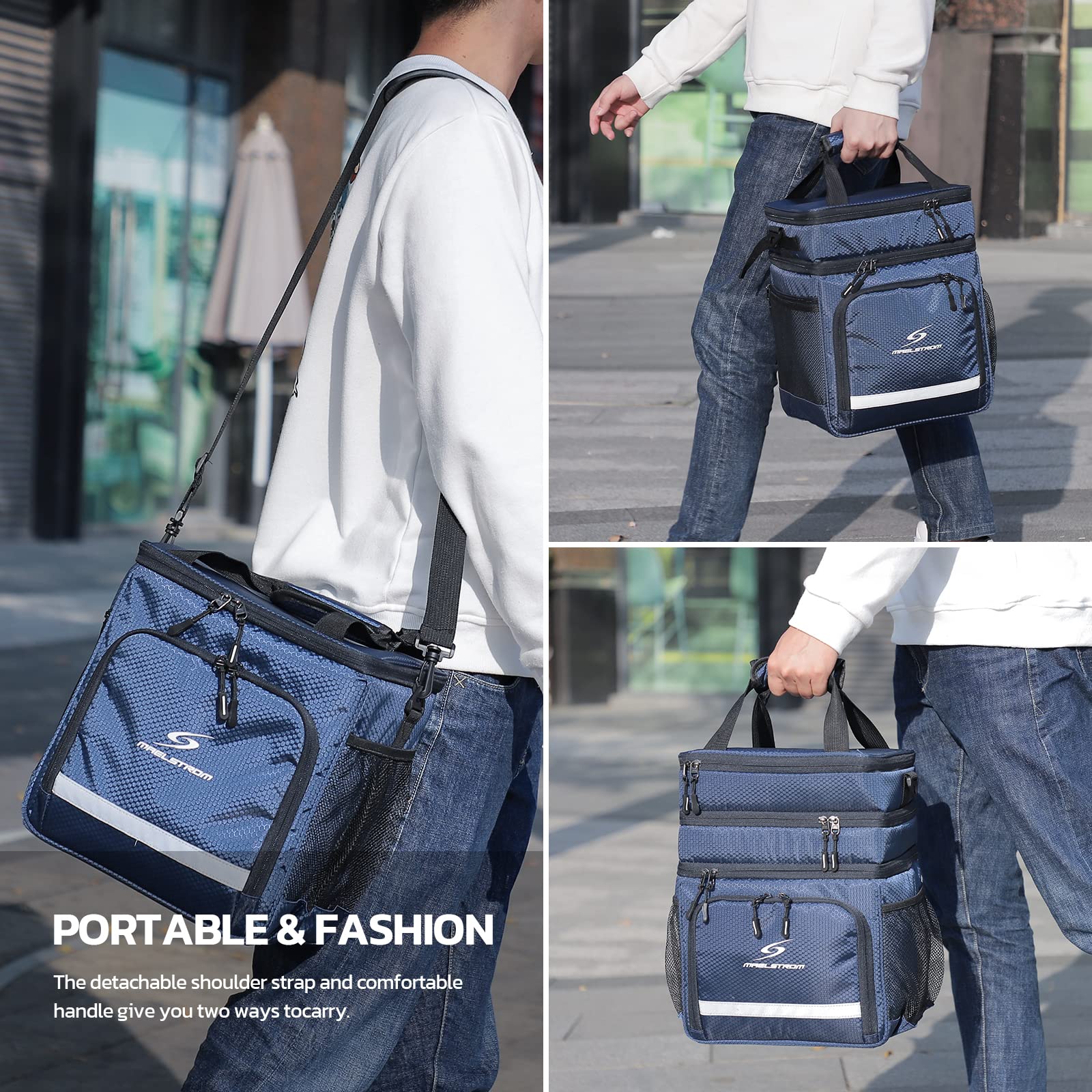Insulated Leakproof Lunch Cooler Bag for Men & Women - Maelstrom Lunch Tote Box for Work, School, Picnics & Outdoor Activities