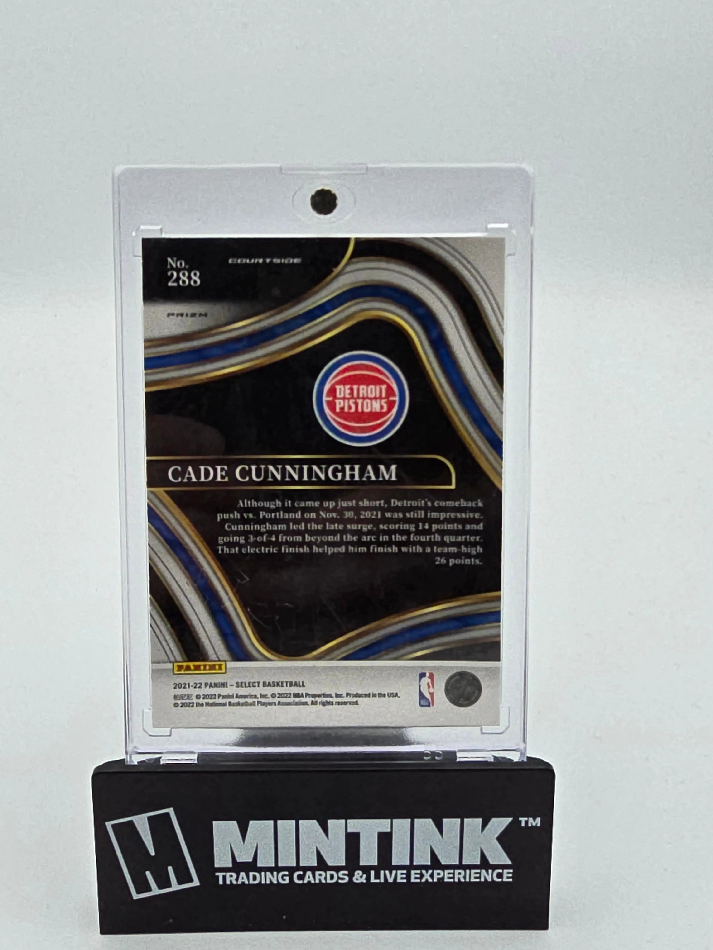 2021-22 Panini Select Basketball Cade Cunningham RC Rookie Tiger Prizm Card - NBA Collectible for Trading, Display & Investment